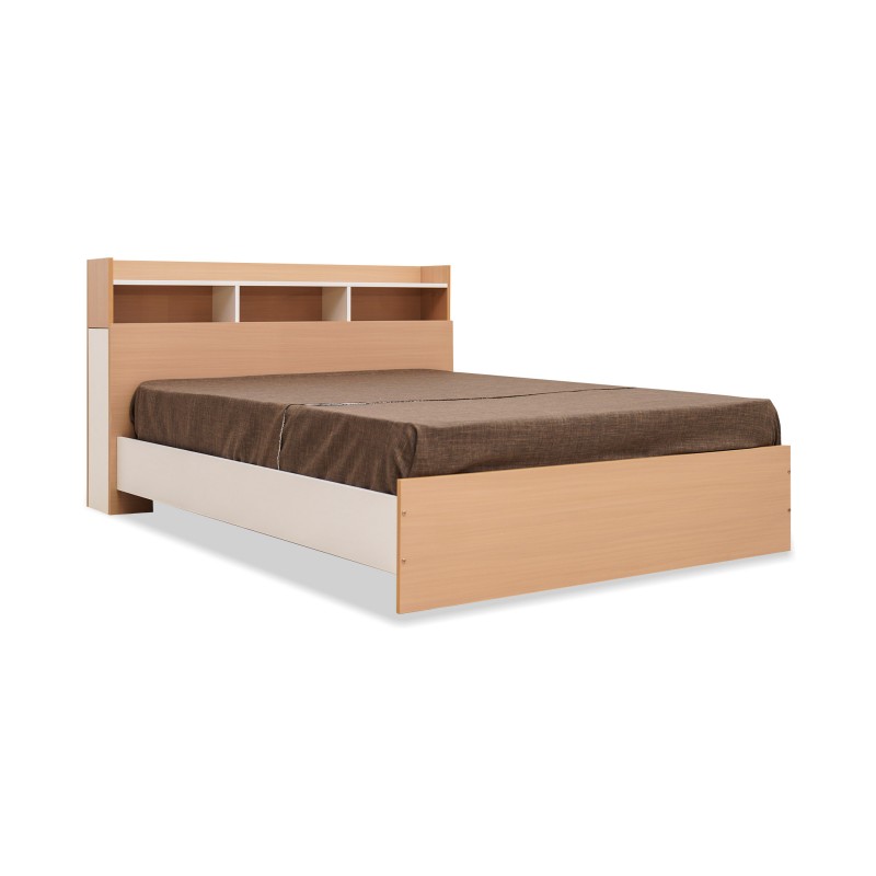 Capella Bed 150x190 cm White & Oak