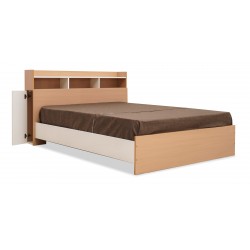 Capella Bed 150x190 cm White & Oak