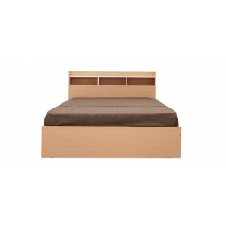 Capella Bed 150x190 cm White & Oak