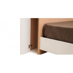 Capella Bed 150x190 cm White & Oak