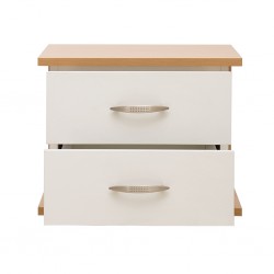 Capella Night Table White & Oak