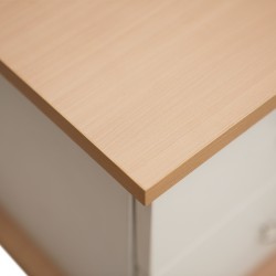 Capella Night Table White & Oak