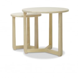 Elton Set of 2 Side Tables Cream Wash