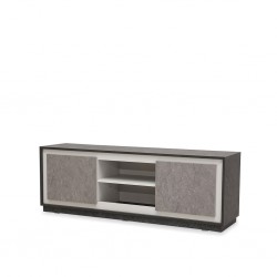 Siena Low TV Unit Bright Cement & Dark Cement