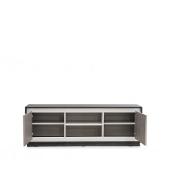 Siena Low TV Unit Bright Cement & Dark Cement