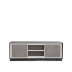 Siena Low TV Unit Bright Cement & Dark Cement