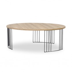 Dexter Coffee Table Metal & Top Oak Veneer