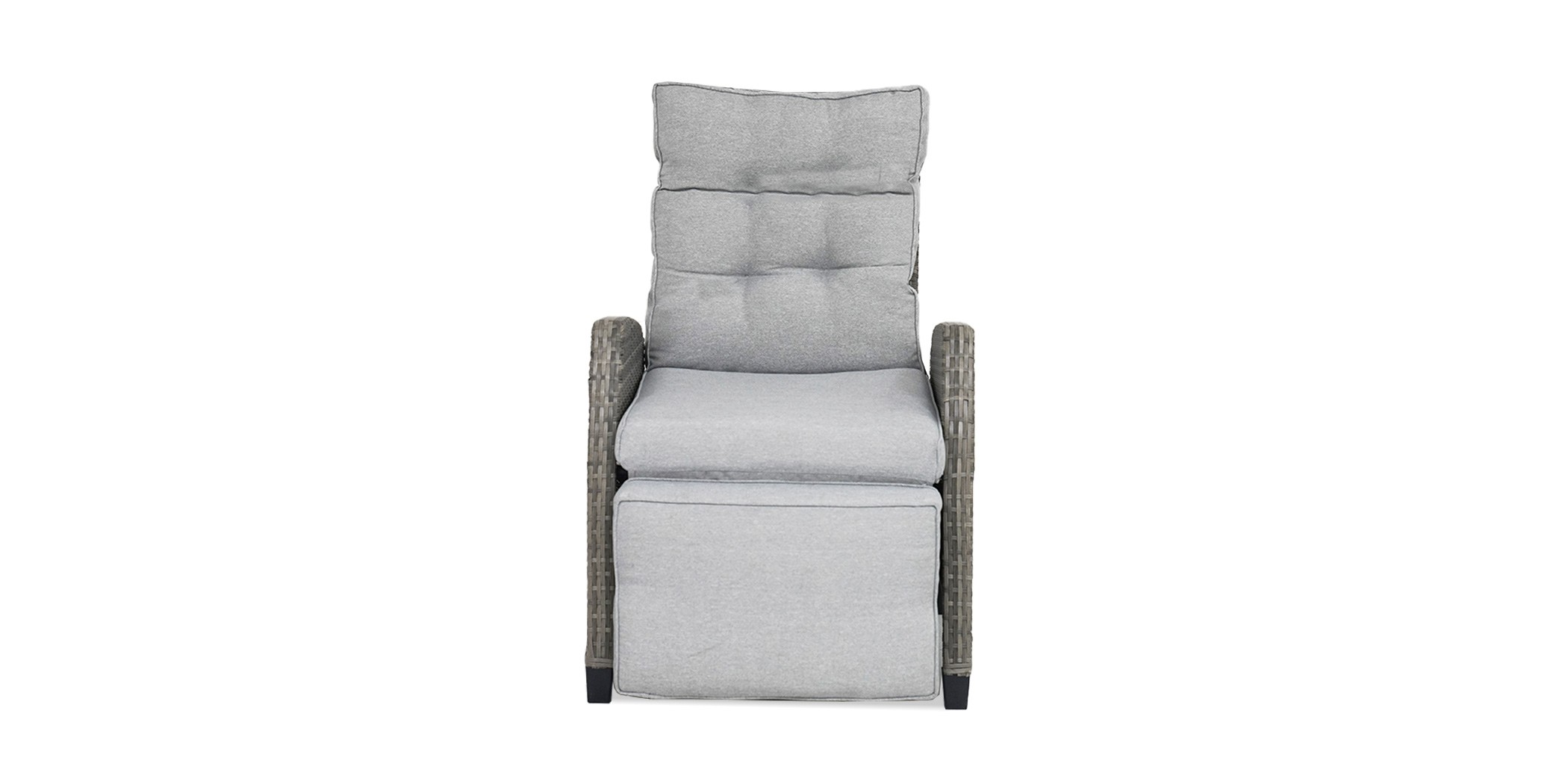 Cole Reclining Set of 2 Chairs + Side Table Grey