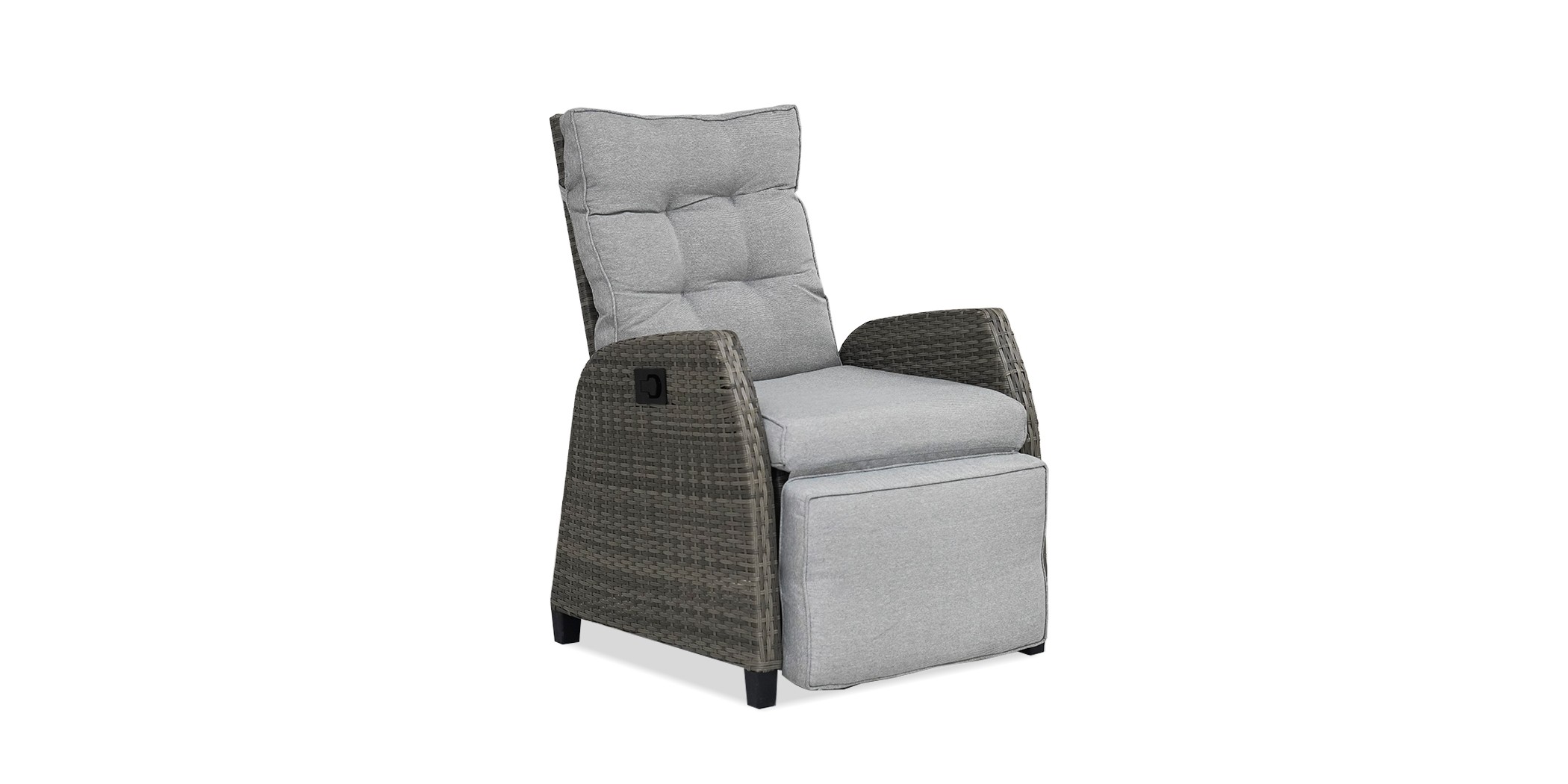 Cole Reclining Set of 2 Chairs + Side Table Grey