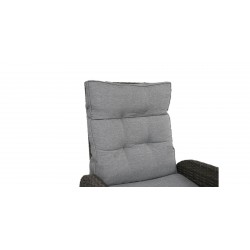 Cole Reclining Set of 2 Chairs + Side Table Grey