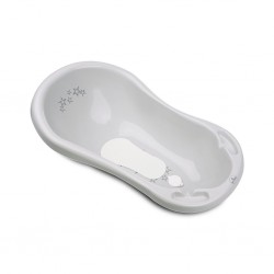 Lorelli Bath With Plug/Anti Slip Mat Stars Grey	10130460052