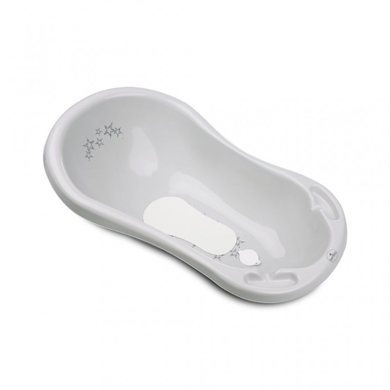 Lorelli Bath With Plug/Anti Slip Mat Stars Grey	10130460052