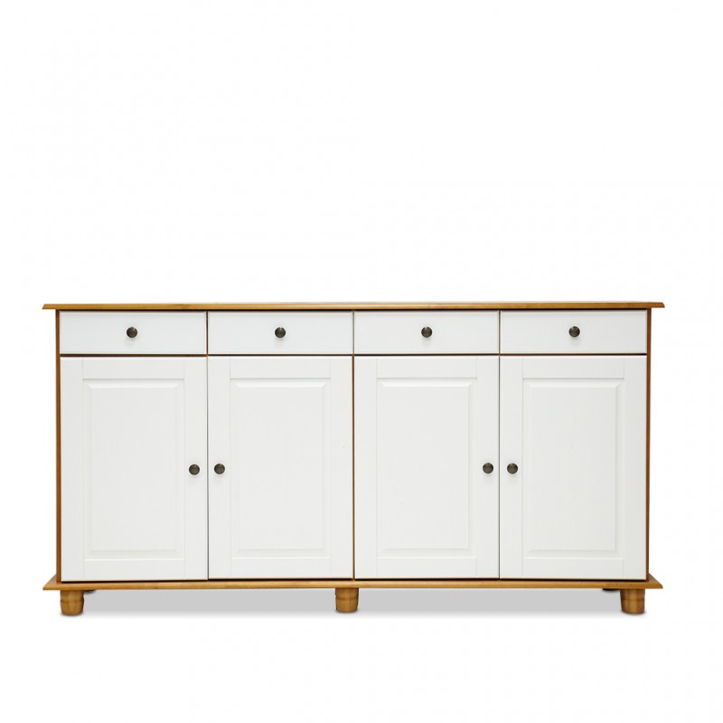 Rubi Buffet 4 Doors & 4 Drawers Teak/Off White