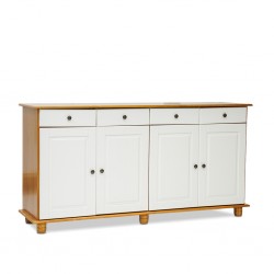 Rubi Buffet 4 Doors & 4 Drawers Teak/Off White