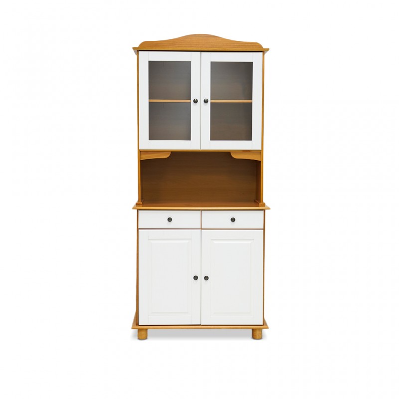 Rubi Hutch Buffet 2+2 Doors Teak/Off White