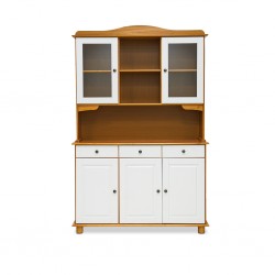 Rubi Hutch Buffet 3+2 Doors Teak/Off White