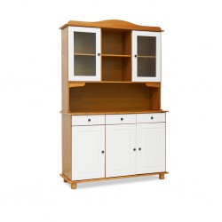 Rubi Hutch Buffet 3+2 Doors Teak/Off White