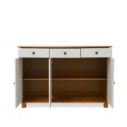 Rubi Buffet 3 Doors & 3 Drawers Teak/Off White