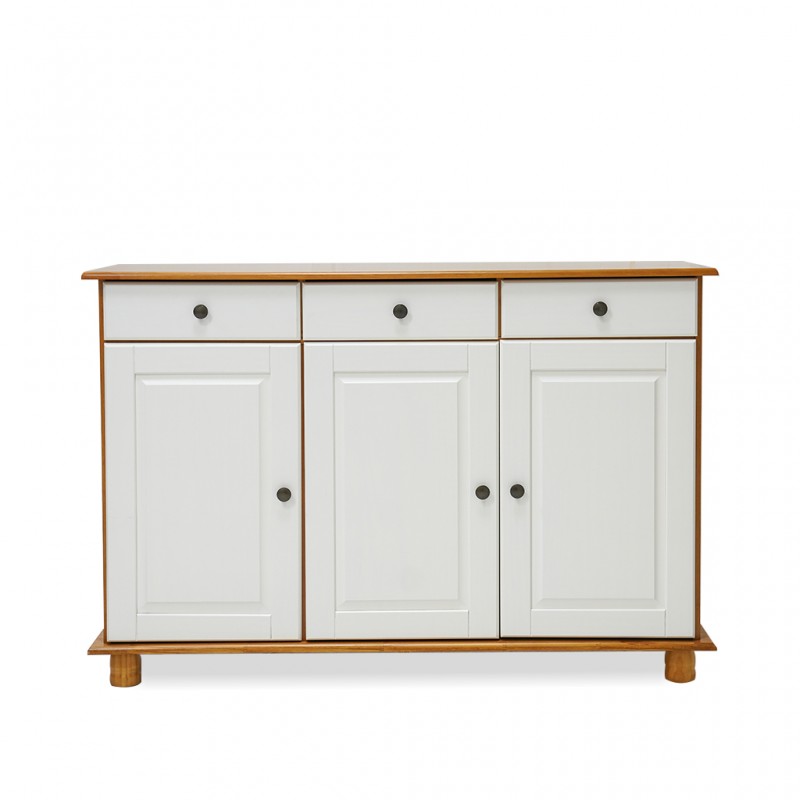 Rubi Buffet 3 Doors & 3 Drawers Teak/Off White