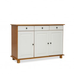 Rubi Buffet 3 Doors & 3 Drawers Teak/Off White