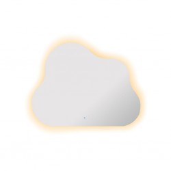 Cloud Mirror 80x2x90 cm PVC/Mirror/Led/Touch Control/Silver