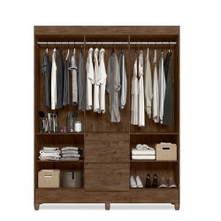 Dakar Wardrobe 5 Doors Brown