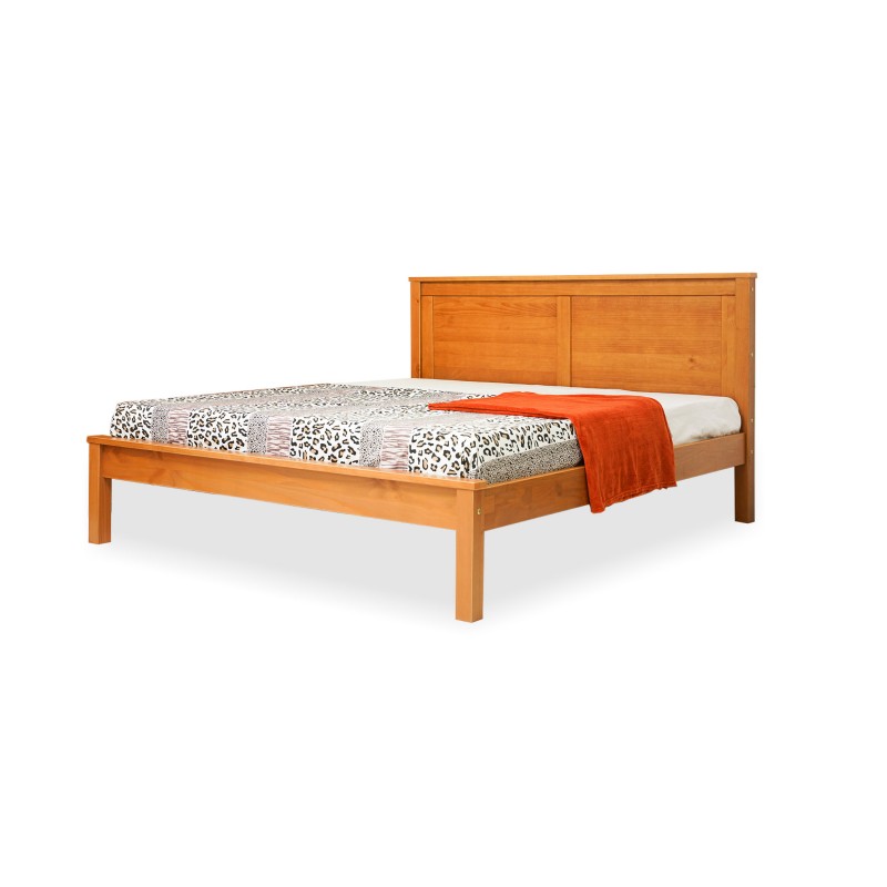 Topazio King Bed 180x200 cm Freijo/Solid Wood