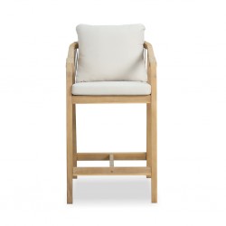 Ravona Bar Chair With Cushion  Acacia Natural FInish