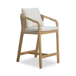 Ravona Bar Chair With Cushion  Acacia Natural FInish