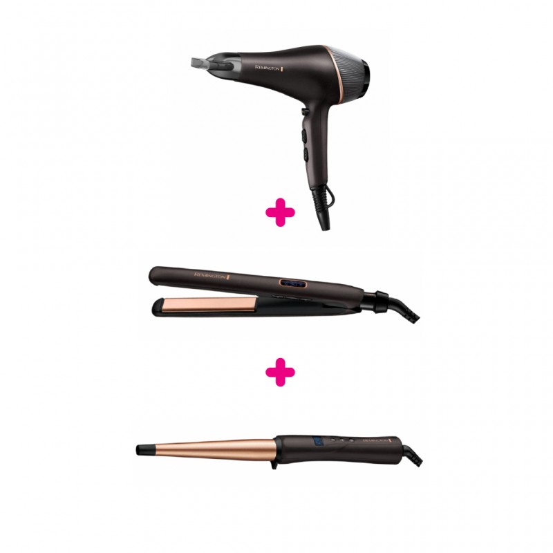 Remington AC5700 Hair Dryer + Remington S5700 Hair Straightener + Remington Ci5700 13 - 25mm Wand