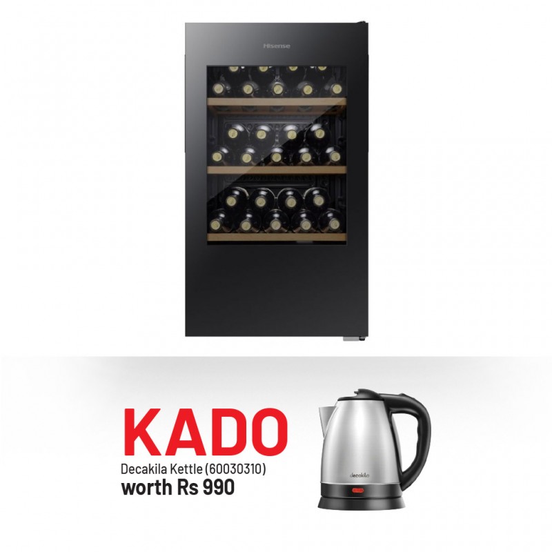 Hisense RW12D4NWG0 Wine Cellar & Free Decakila KEKT031M Kettle