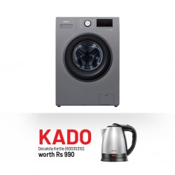 Hisense WFPV9012MT/WFQP9012VMT Washing Machine & Free Decakila KEKT031M Stainless Steel Kettle