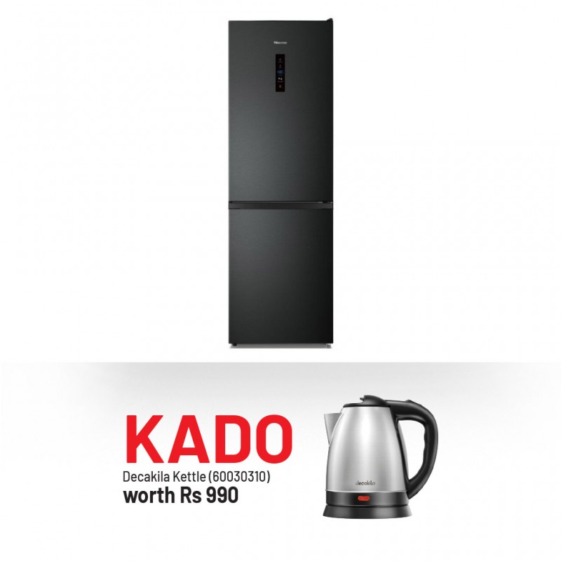 Hisense RB395N4BFE Refrigerator & Free Decakila KEKT031M Stainless Steel Kettle