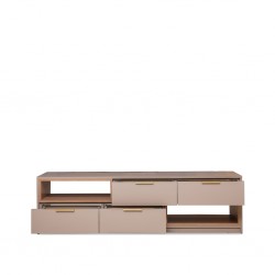 Verdana Low Tv Cabinet Smokey & Café Latte