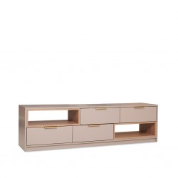 Verdana Low Tv Cabinet Smokey & Café Latte