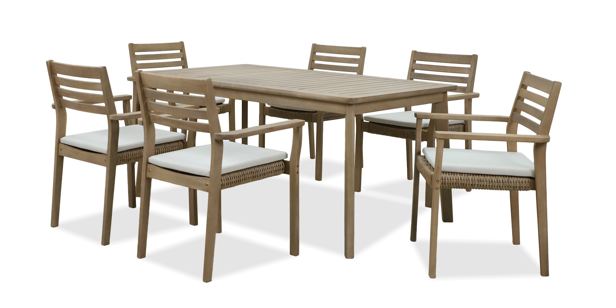 Journey Table and 6 chairs Rose Grey Wash