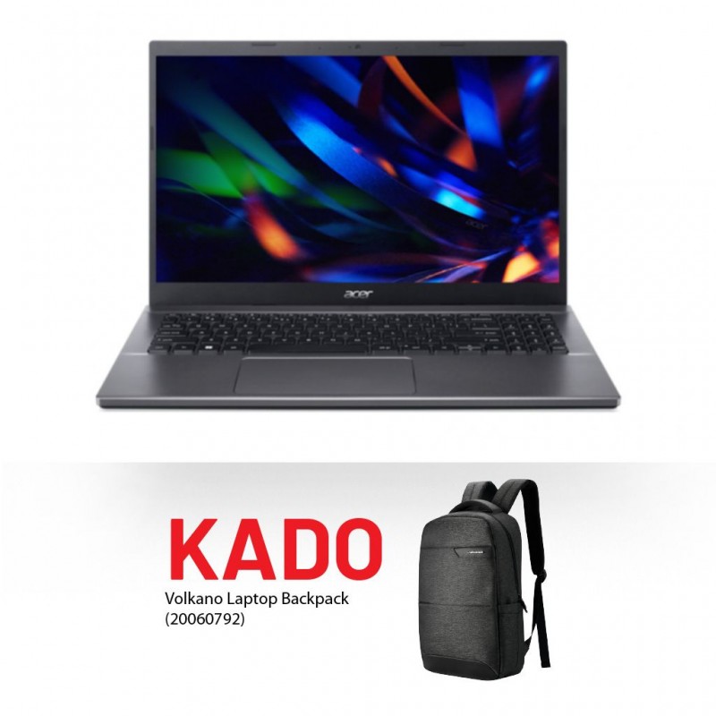 Acer Extensa Laptop Core i3 1215U Grey & Free Volkano Laptop Backpack VK-7137