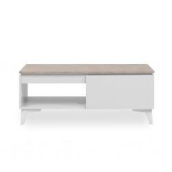 Betrix Low TV Cabinet Sandstone & White