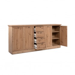 Timber Sideboard 4 Doors And 4 Drawers Artisan Oak