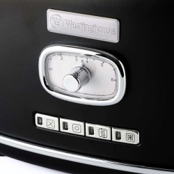 Westinghouse WKTTB857BK Retro Black 2 Slice Toaster