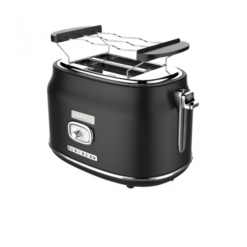 Westinghouse WKTTB857BK Retro Black 2 Slice Toaster