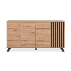 Medan Sideboard 3 Doors And 4 Drawers Artisan Oak