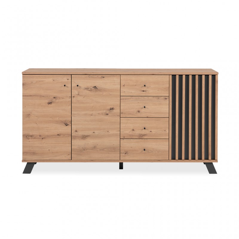 Medan Sideboard 3 Doors And 4 Drawers Artisan Oak