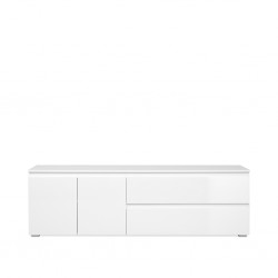 Capetown Low TV Cabinet White High Gloss