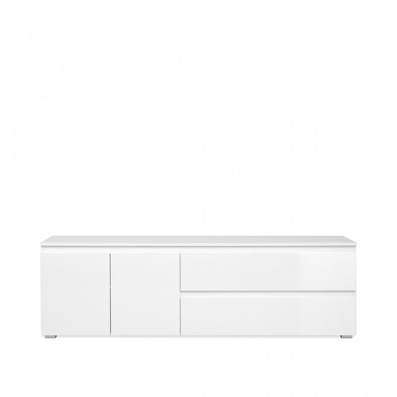 Capetown Low TV Cabinet White High Gloss