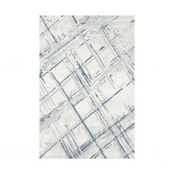 Printing Rug 160X230 cm Blue And White