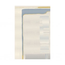 Printing Rug 160X230 cm Blue And Beige