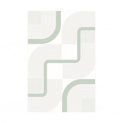 Printing Rug 160X230 cm Green And Grey Mix