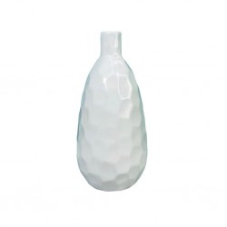 Vase Ceramic 10x10x23 cm Off White