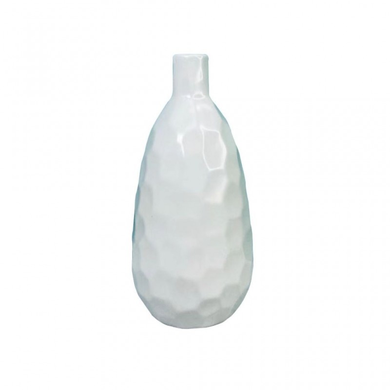 Vase Ceramic 10x10x23 cm Off White